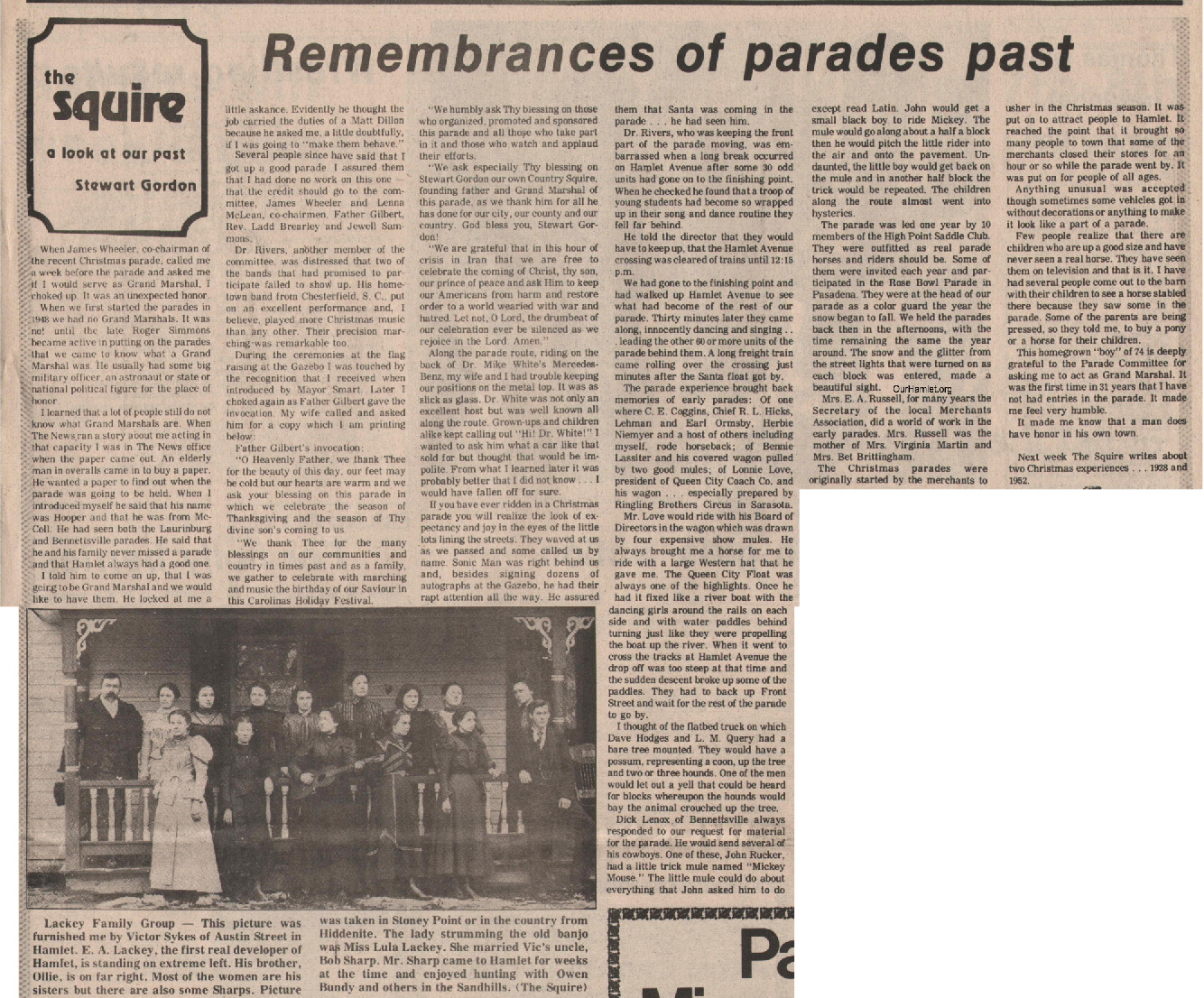 The Squire - Remembrances of parades past OH