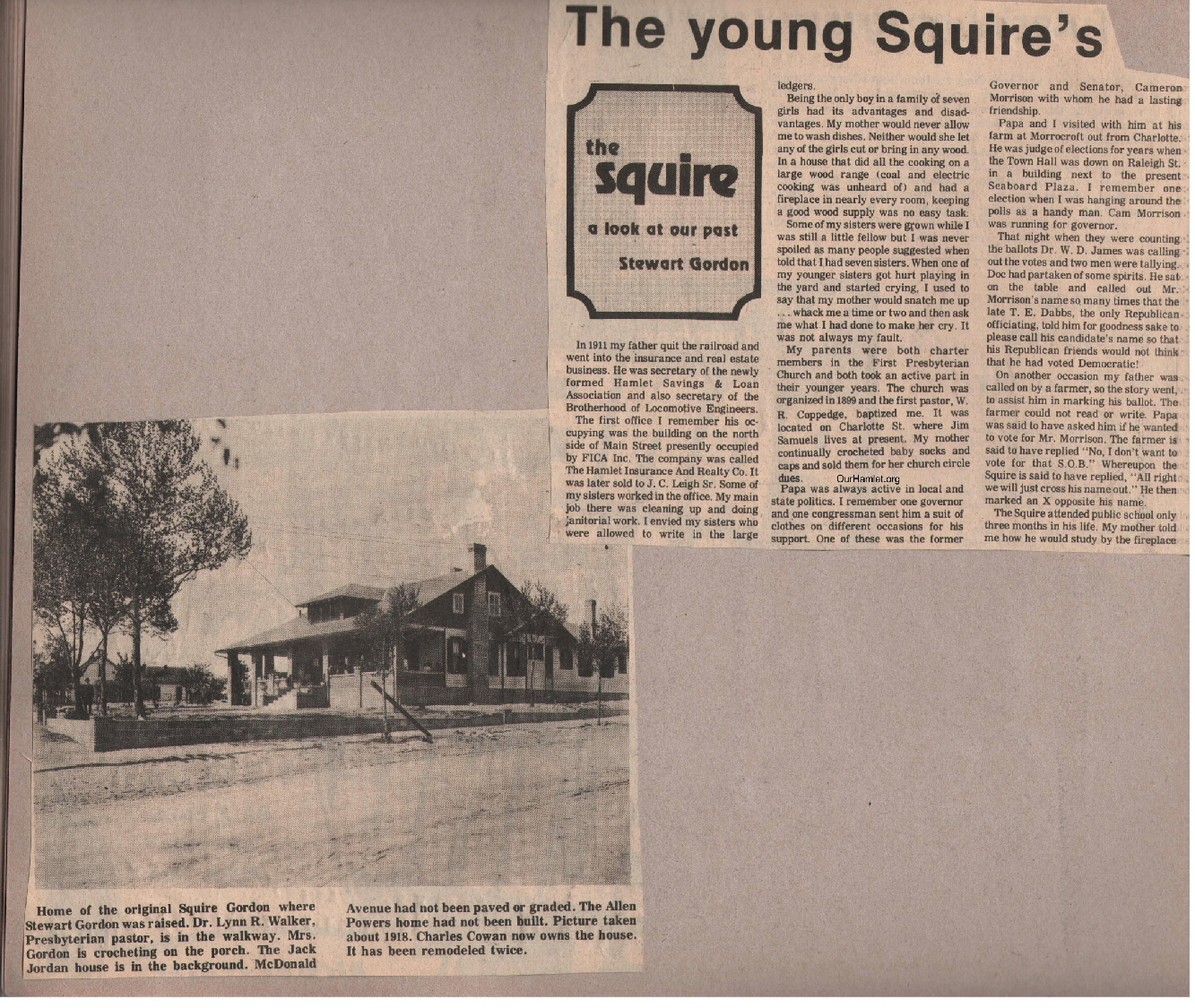 The Squire - The young Squire's relationship with his father a OH
