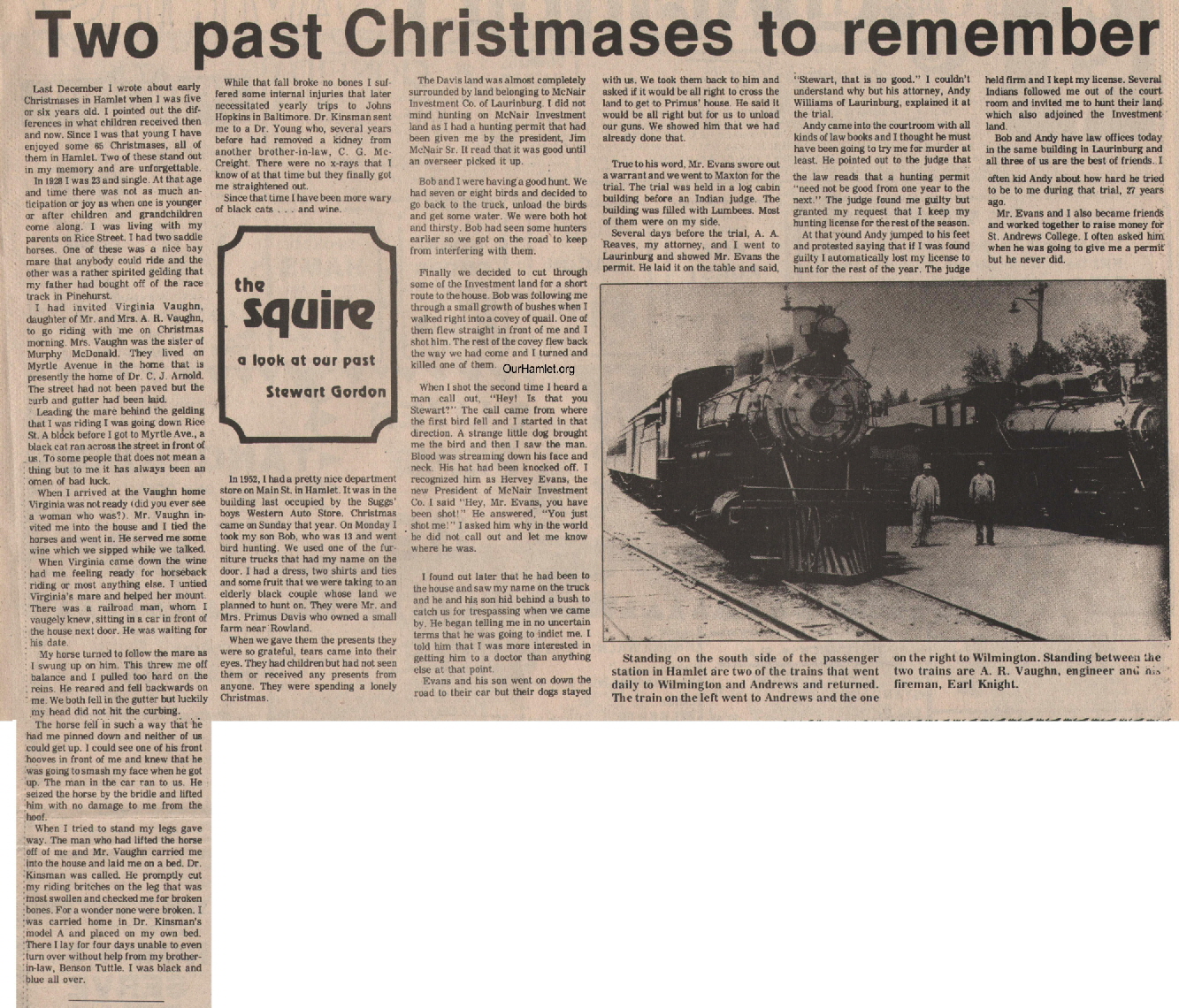 The Squire - Two past Christmases to remember OH