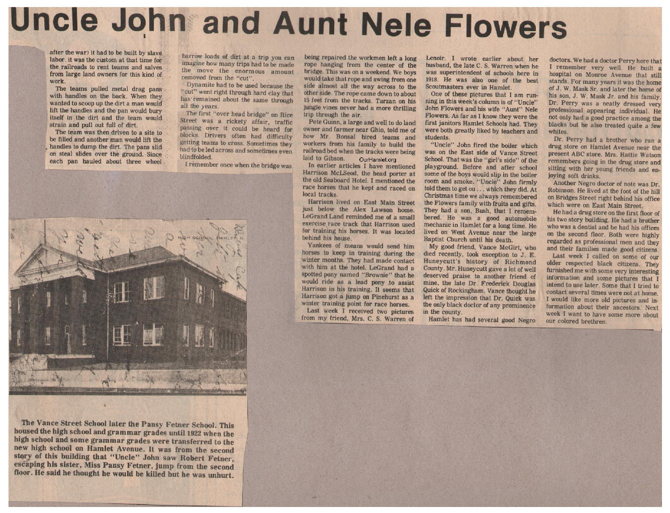 The Squire - Uncle John and Aunt Nele Flowers b OH
