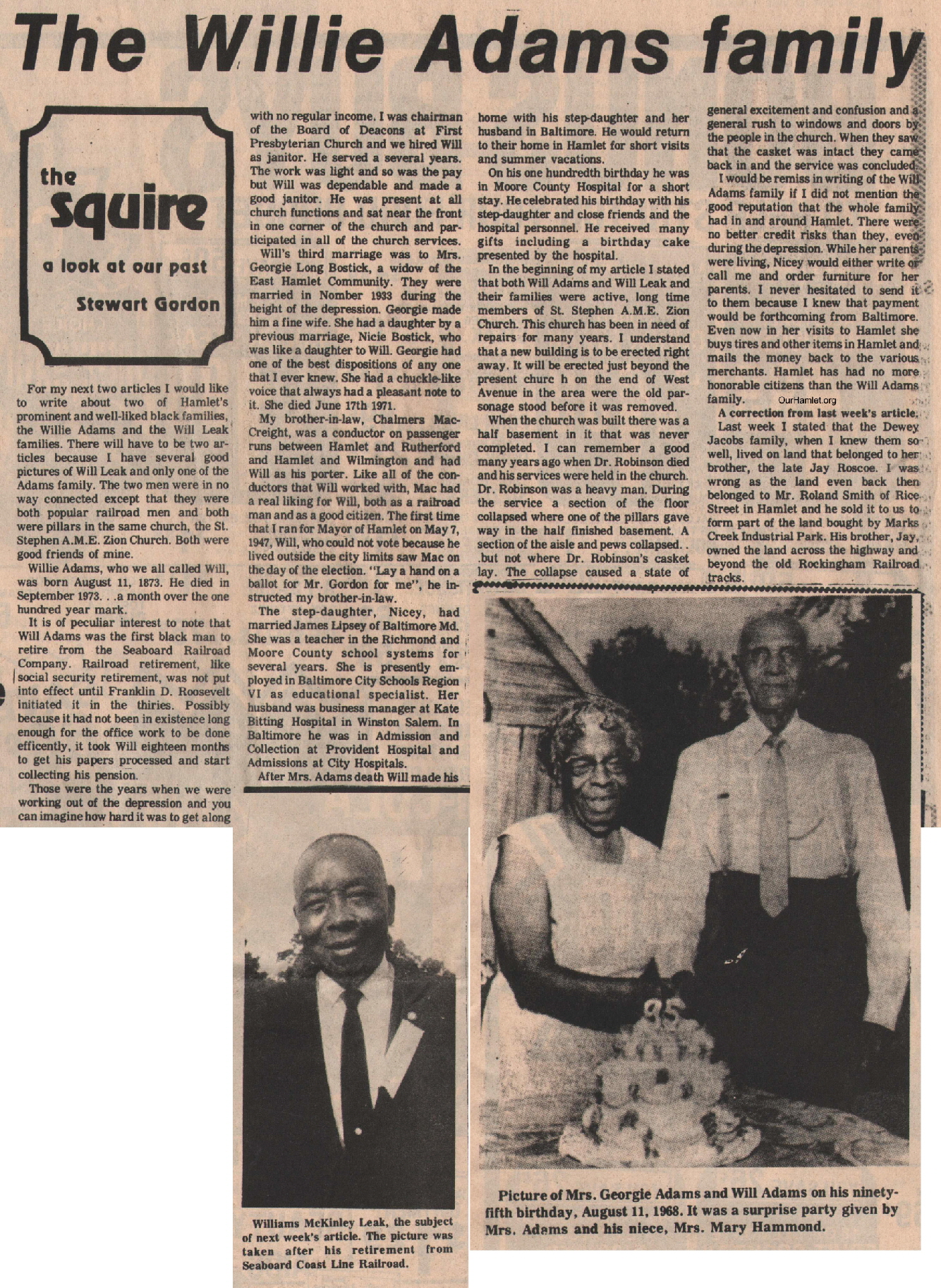 The Squire - Willie Adams Family OH