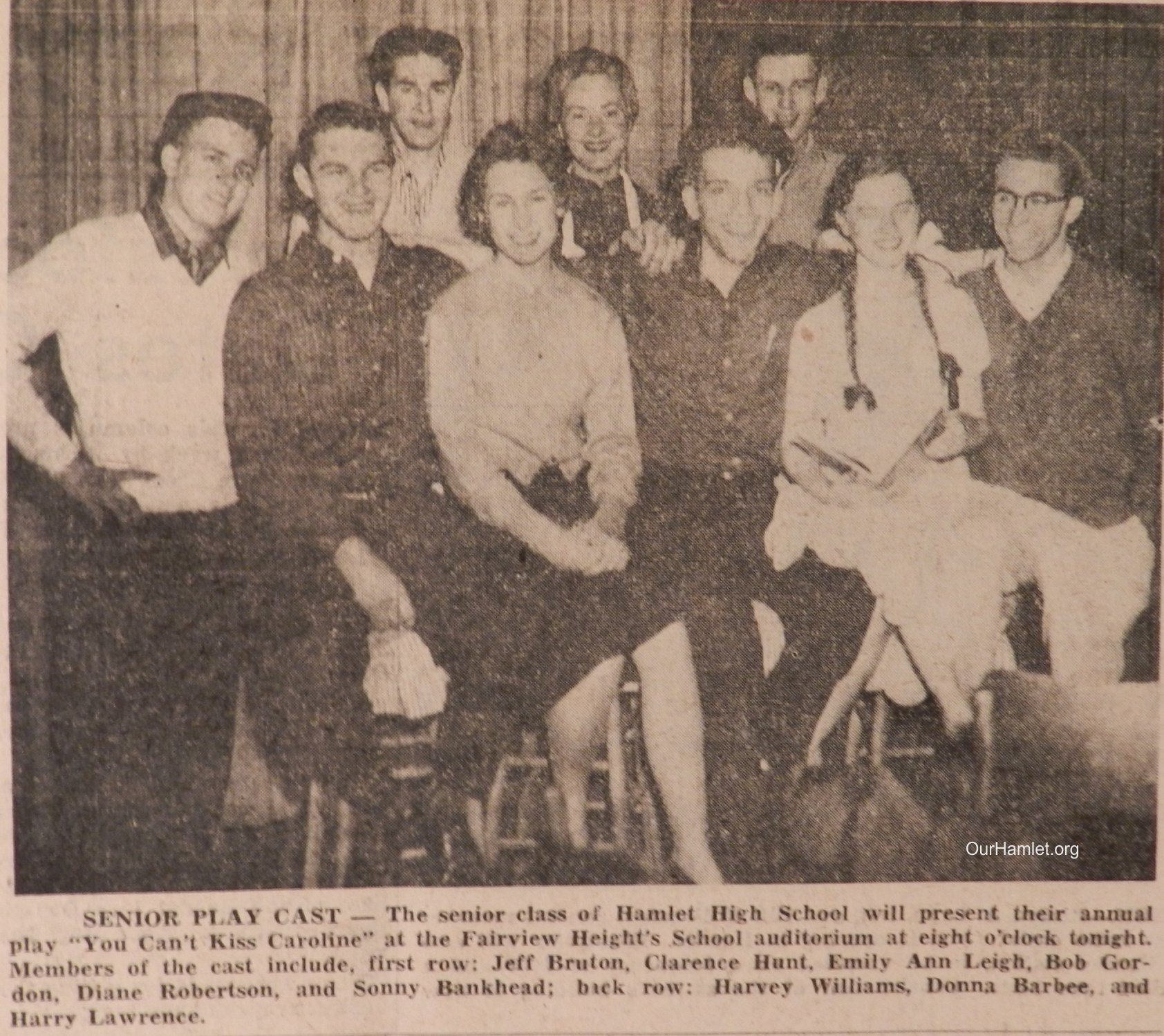 1957 HHS Senior play cast OH.jpg