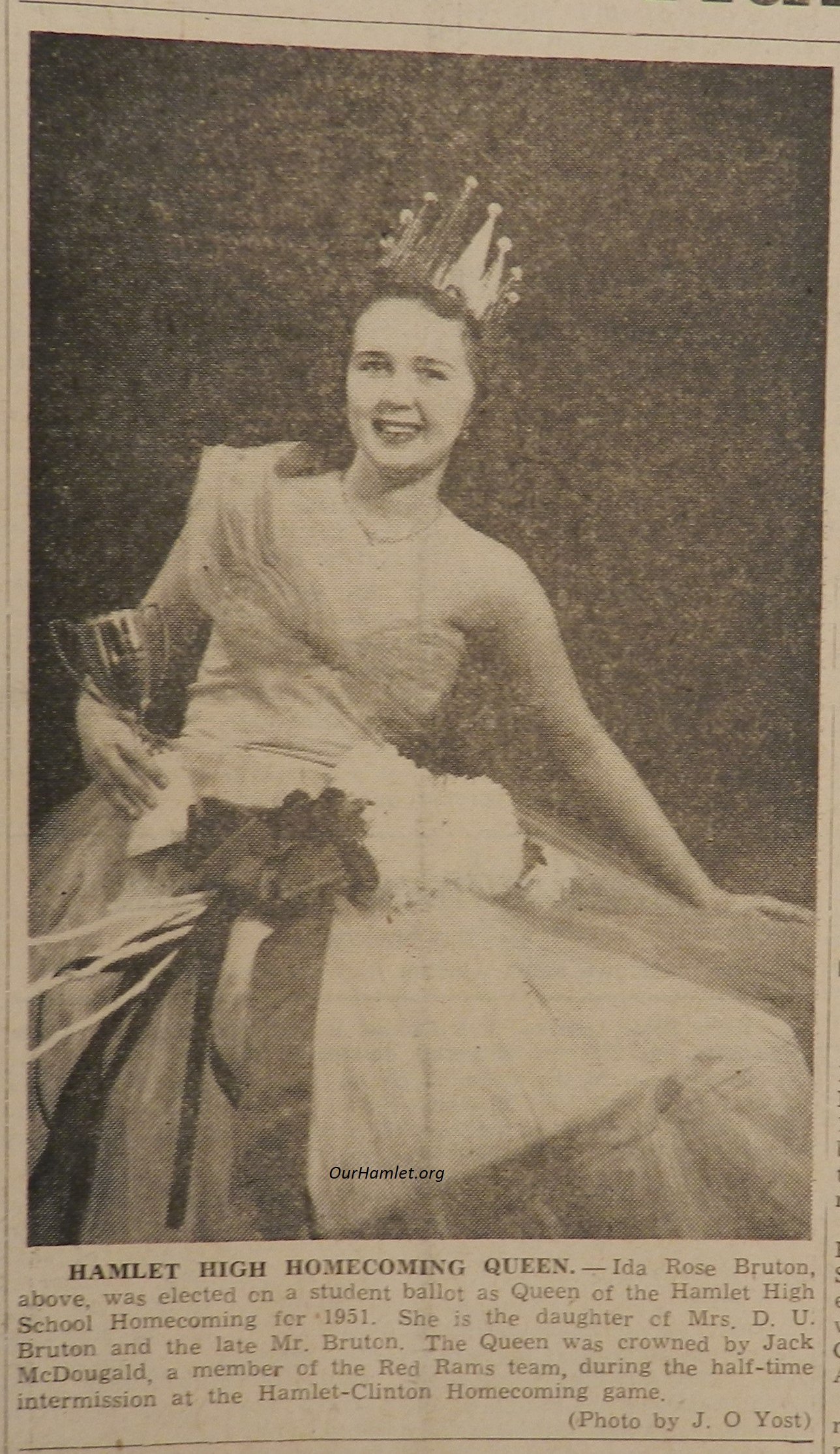 1951 HHS Homecoming Queen OH.jpg