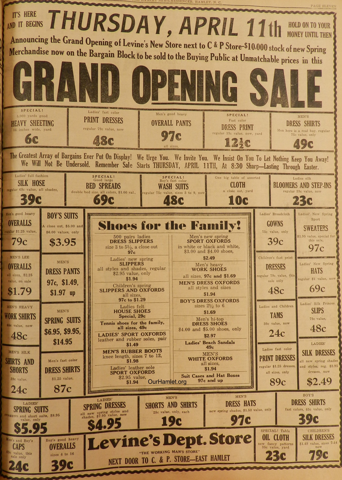 1935 Joe Levines Store Grand opening OH.jpg