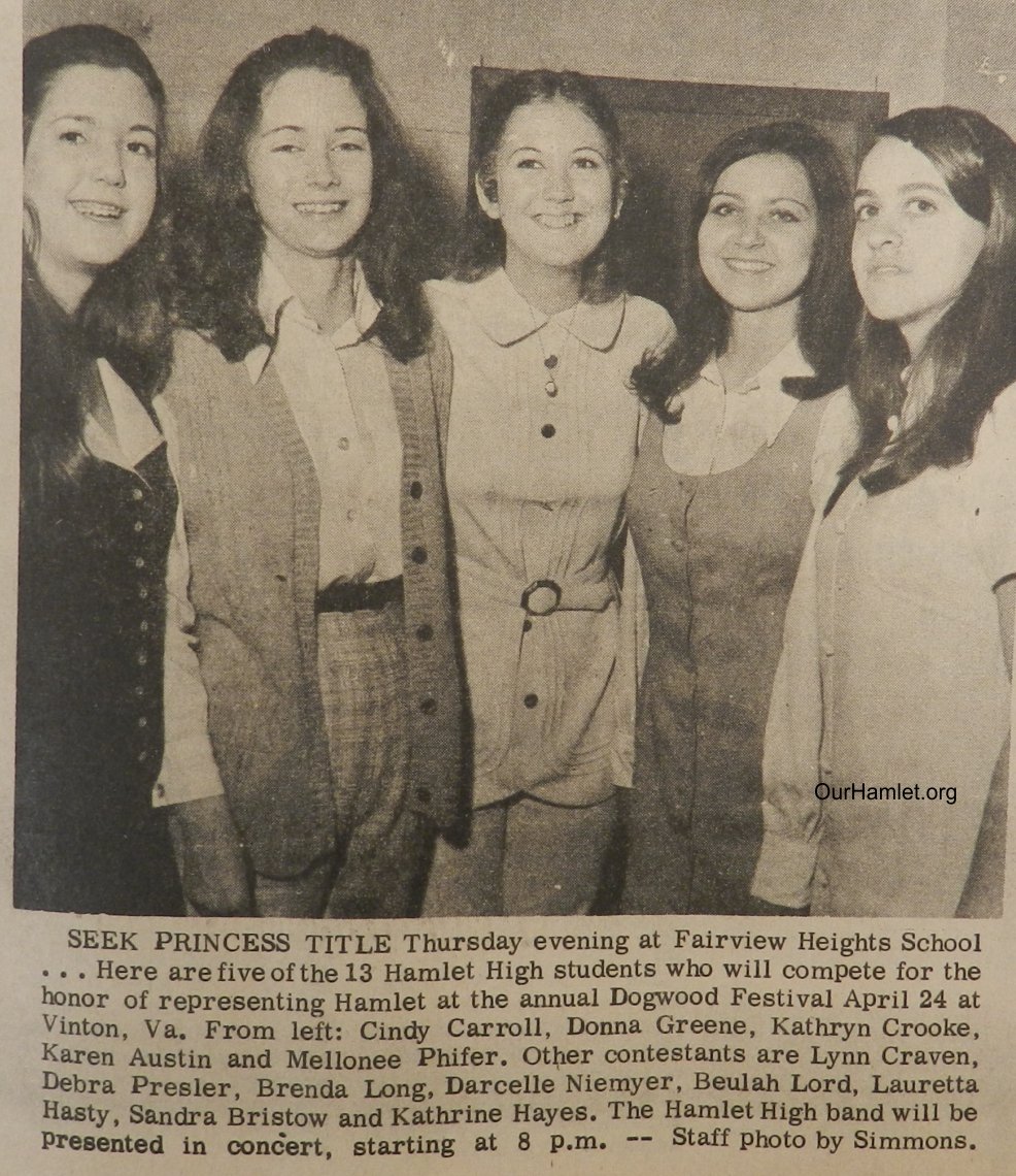 1971 Dogwood Festival contestants OH.jpg