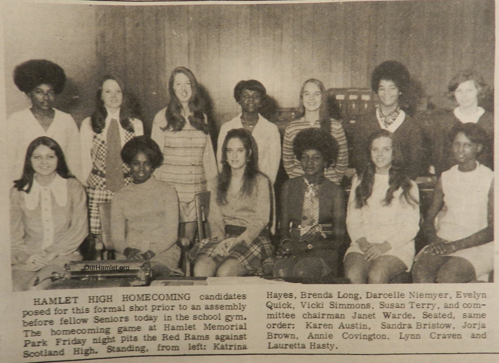 1970 HHS Homecoming candidates OH.jpg