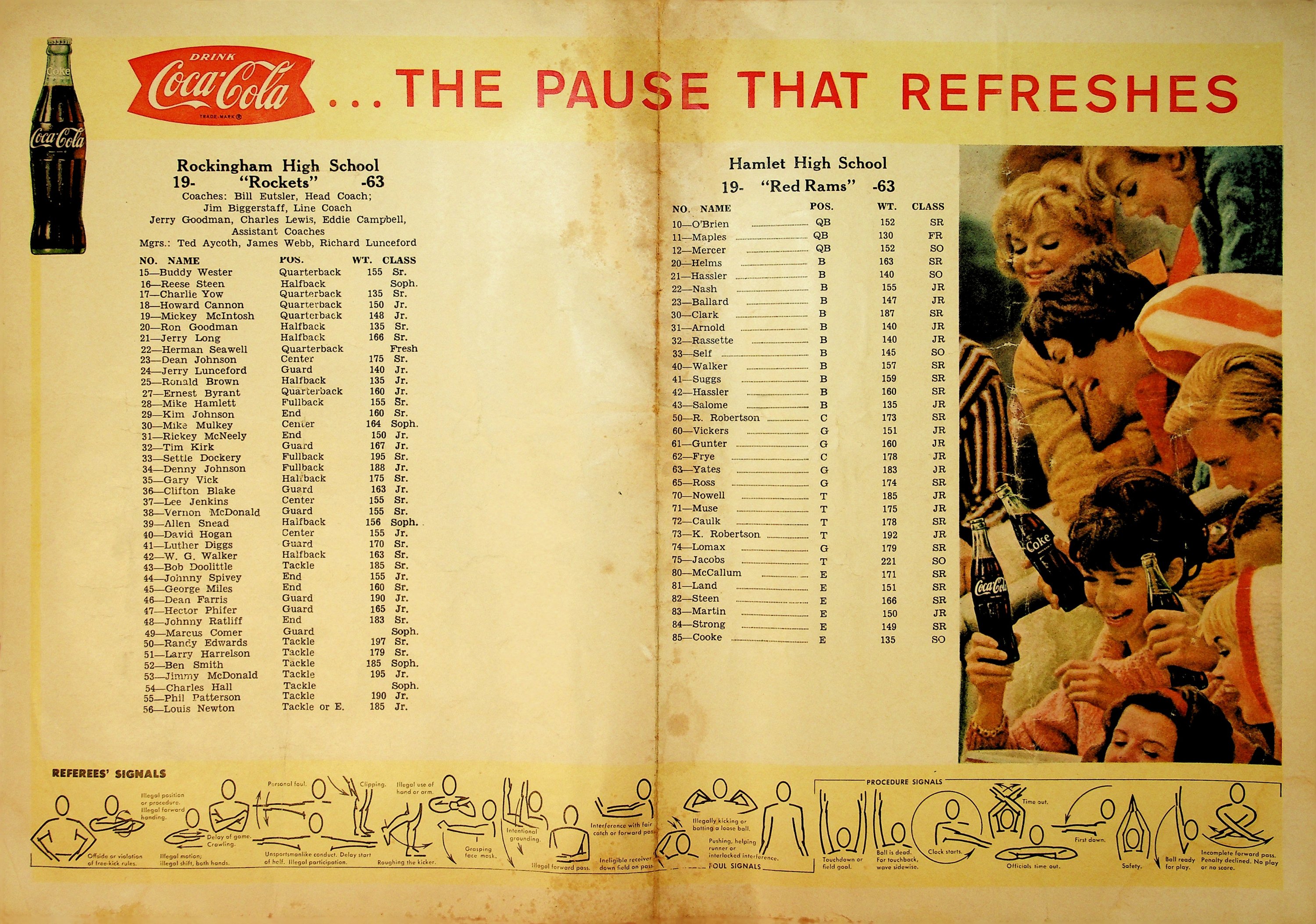 1963 Hamlet-Rockingham Football Program b.jpg