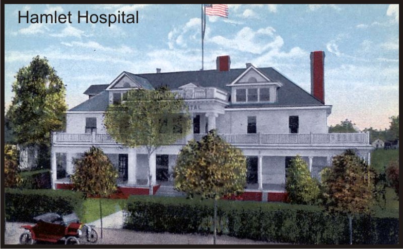 Hamlet, NC, Hamlet Hospital postcard