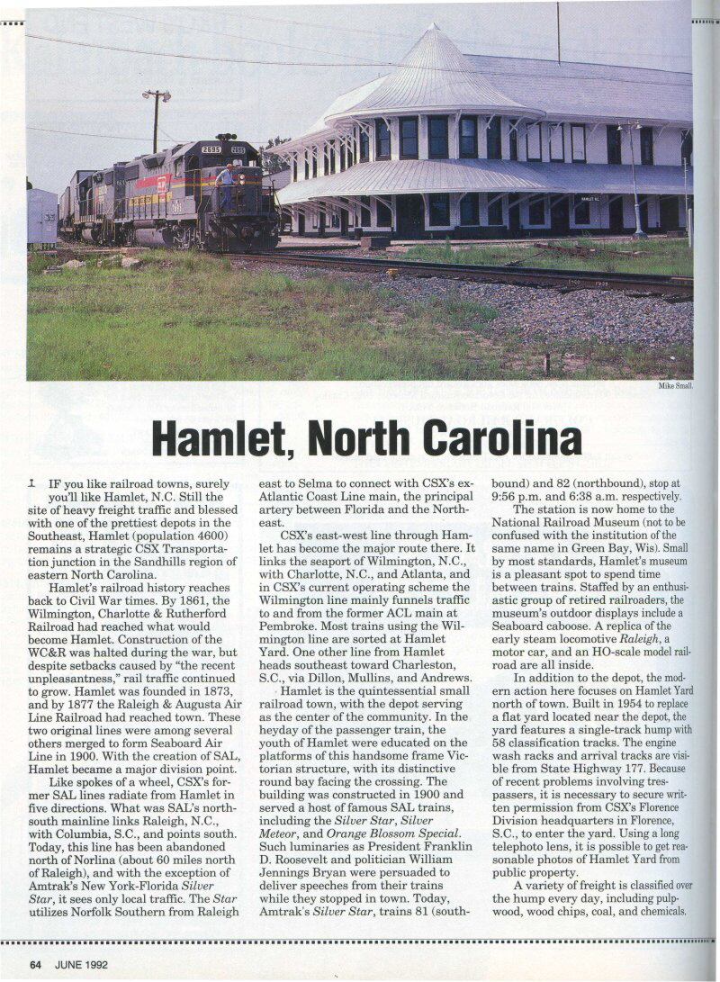 Hamlet, NC, csx